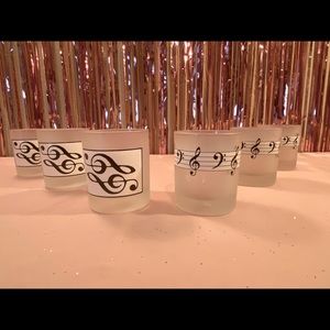 Frosted Musical Note Whiskey Glassware (set of 6)